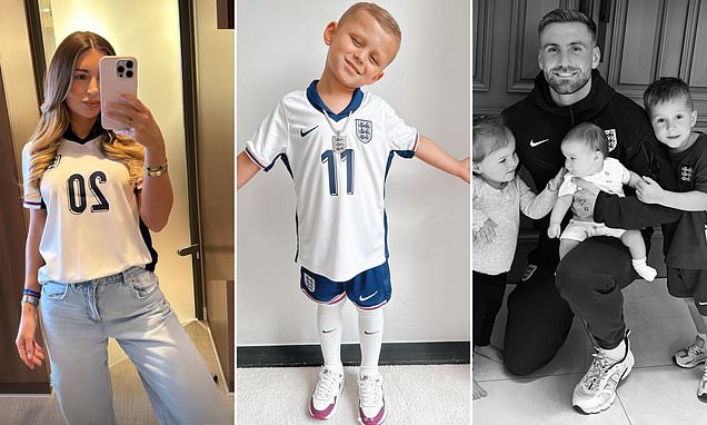 England's WAGs and their adorable children show their pride for team