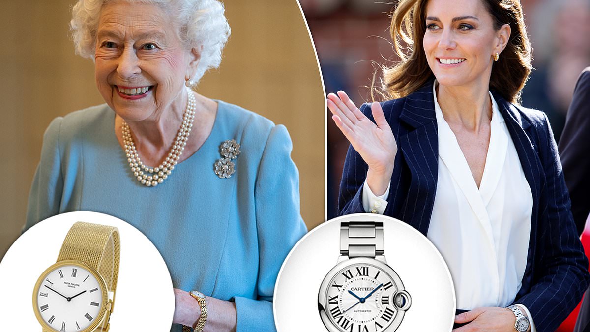 Royal watches! From the Queen's beloved Patek Philippe to the tiny timepiece she gifted to Diana - after Kate's stylist wears the same model as her boss