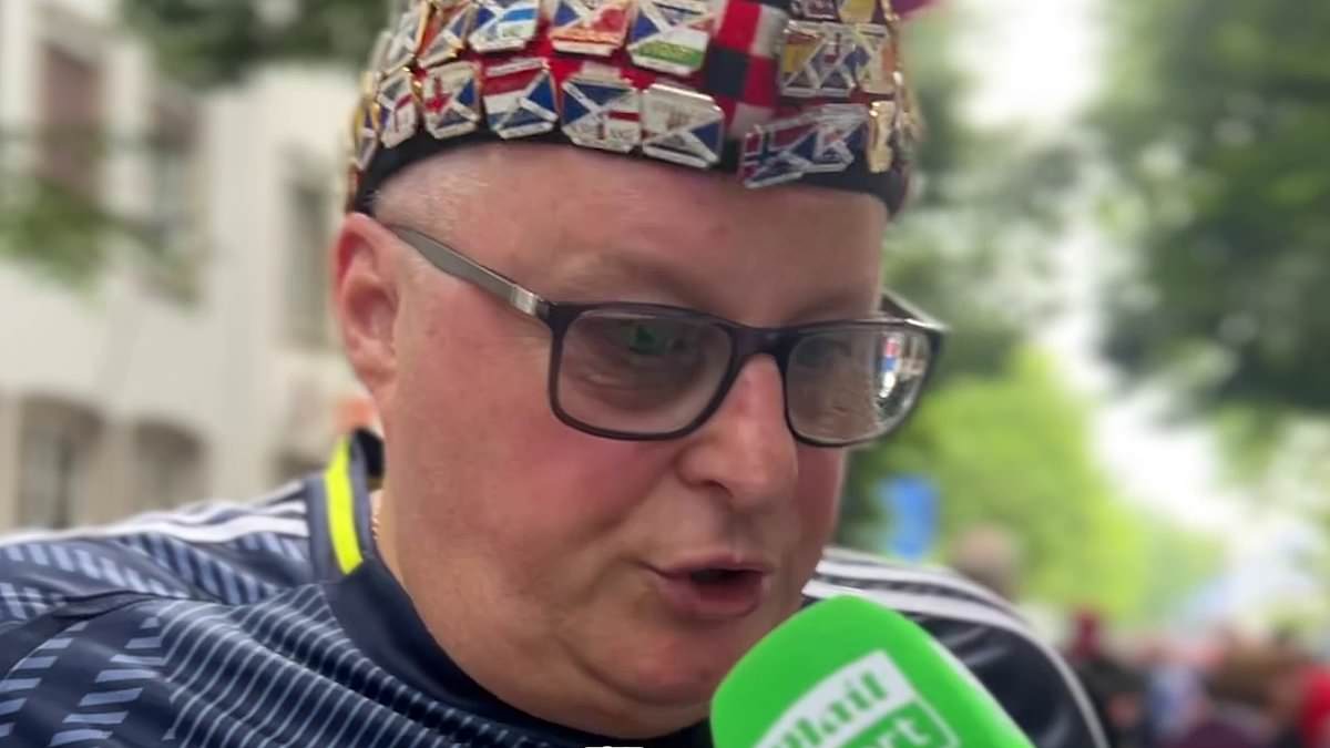 Still the Auld Enemy, then! Watch Scotland fans attempt to name their favourite English people - including some wacky shouts - as they party in Stuttgart before their crunch Euro 2024 showdown against Hungary