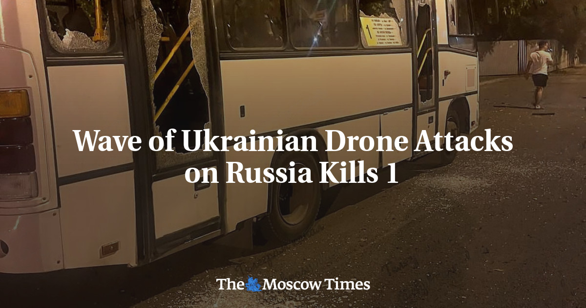 Wave of Ukrainian Drone Attacks on Russia Kills 1