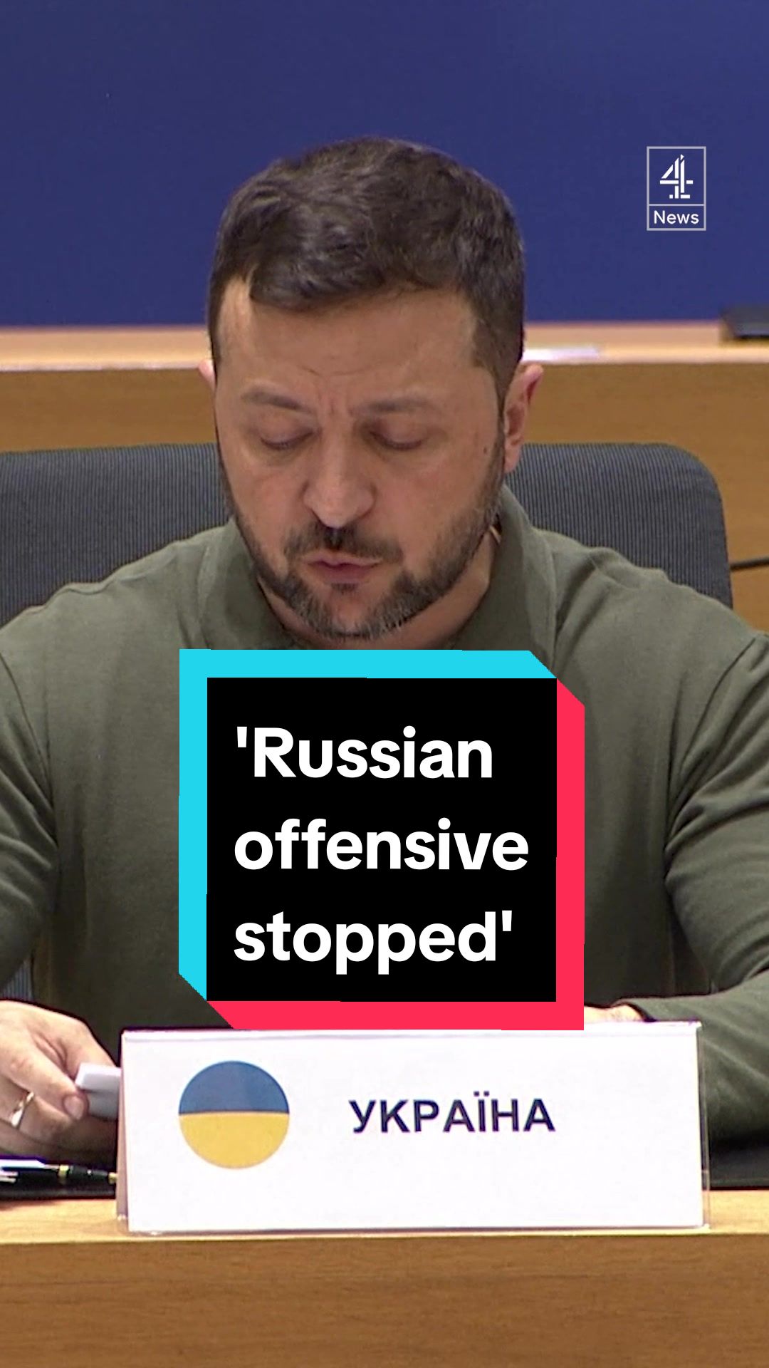 Russia's offensive in the east of Ukraine has been halted, says President Zelenskyy. "We stopped this Russian offensive" with your help, the Ukrainian president told EU leaders in Brussels. #Ukraine #Russia #Zelenskyy #UkraineWar #C4News