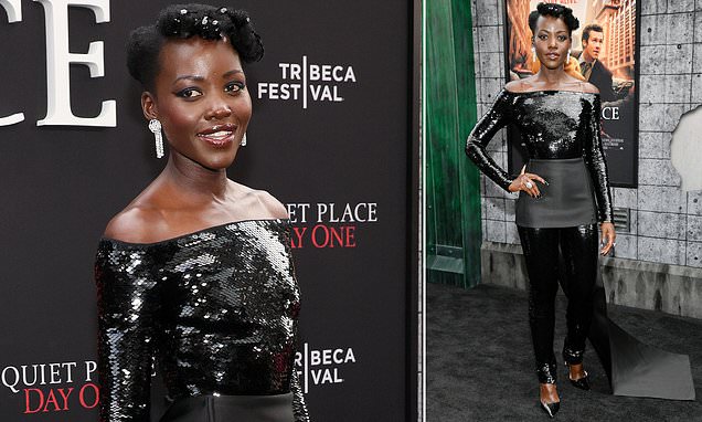 Lupita Nyong'o brings the sparkle to A Quiet Place: Day One premiere