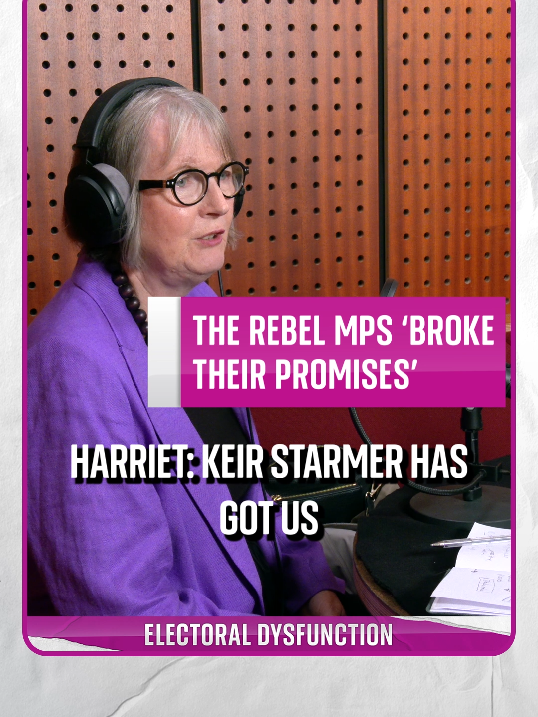 "They've broken their promises." 👀 #KeirStarmerhas suspended seven MPs from the #Labourparty. All of them voted for an amendment to the #KingsSpeech, put forward by the #SNP. The amendment would have scrapped the two-child benefit cap. Labour grandee #HarrietHarman shares her thoughts with #BethRigby and #SNP.  Hear more on the new episode of #ElectoralDysfunction out now - tap the link in the bio to listen.