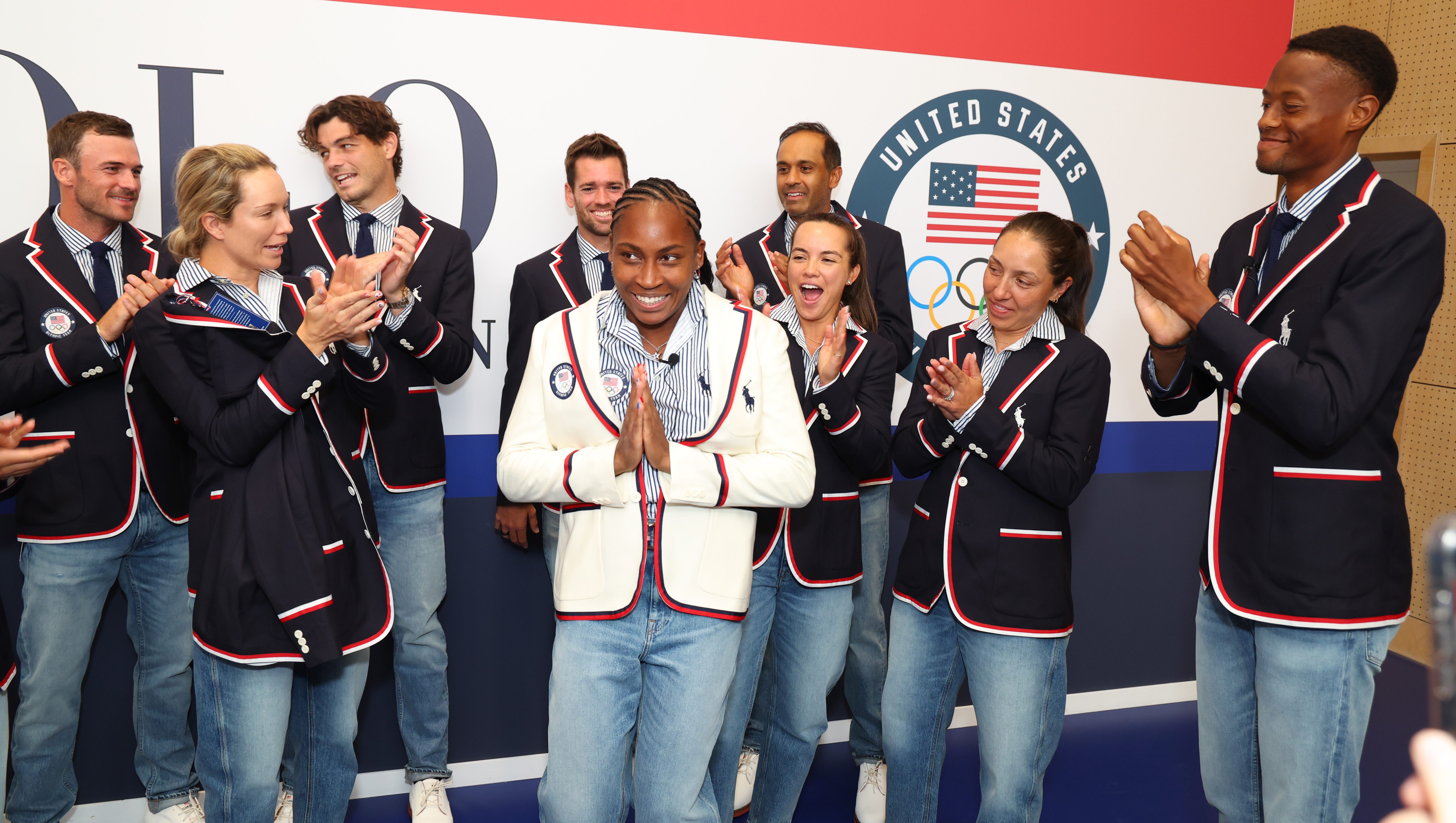 Team USA Arrives At 2024 Olympics In Ralph Lauren Blazers