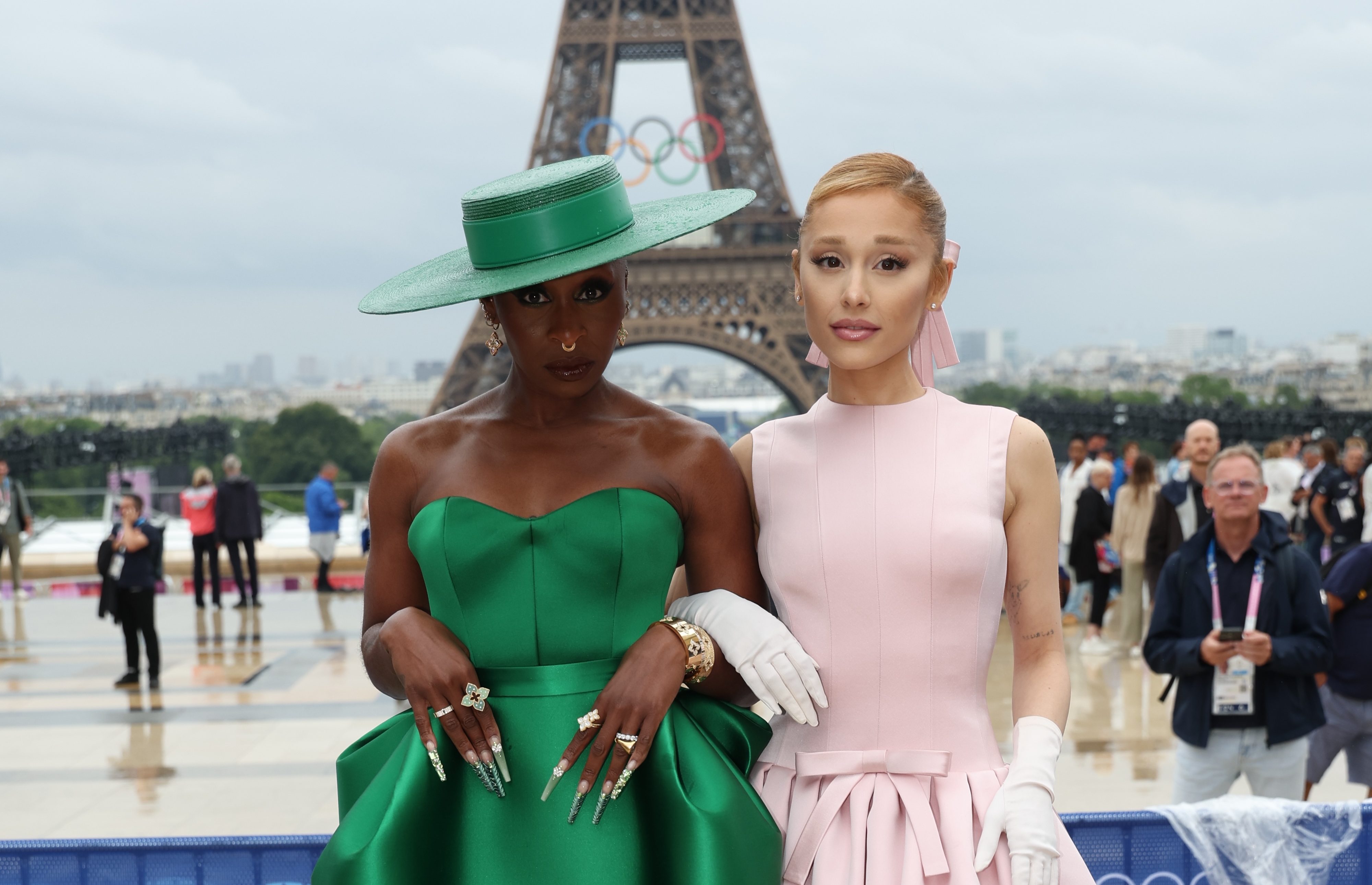 Ariana Grande & Cynthia Erivo Defy Gravity at the Paris Olympics in ‘Wicked’-Inspired Outfits