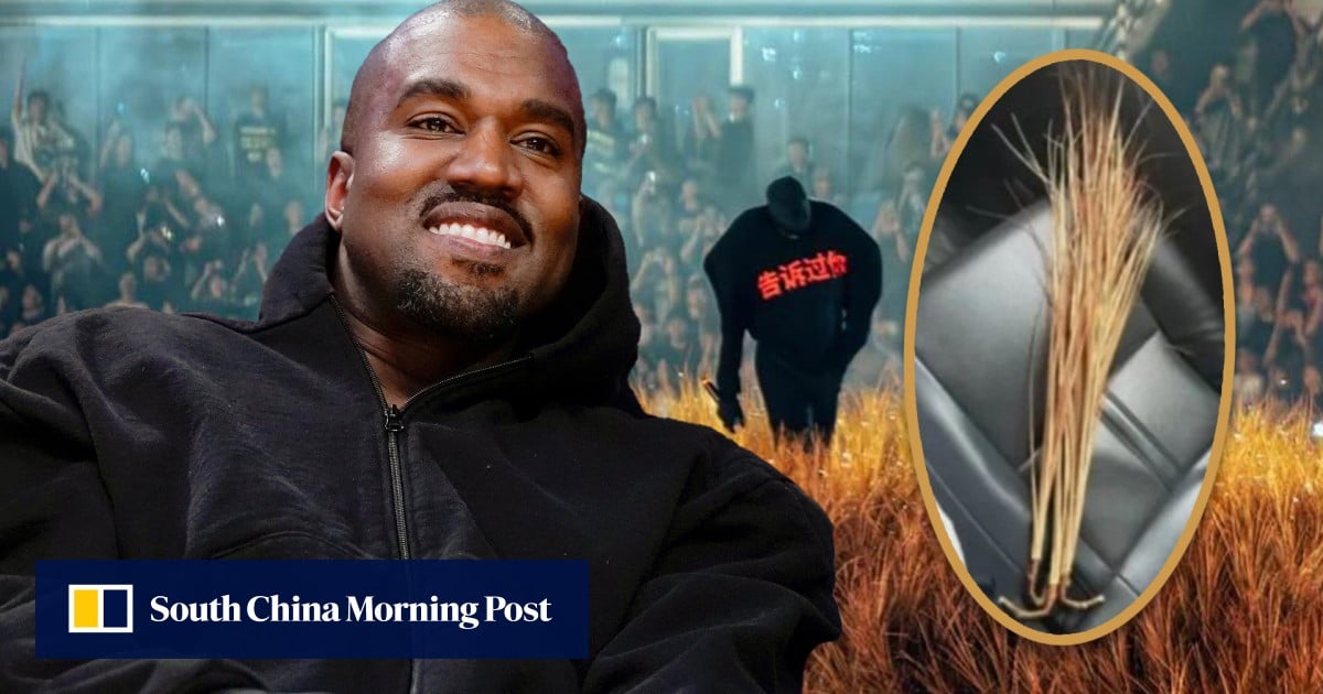 Wheatgrass from China concert stage of US rapper Kanye West sells for US$43 a bundle